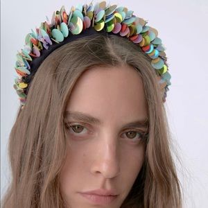 Zara colorful wide sequin multicolor head band